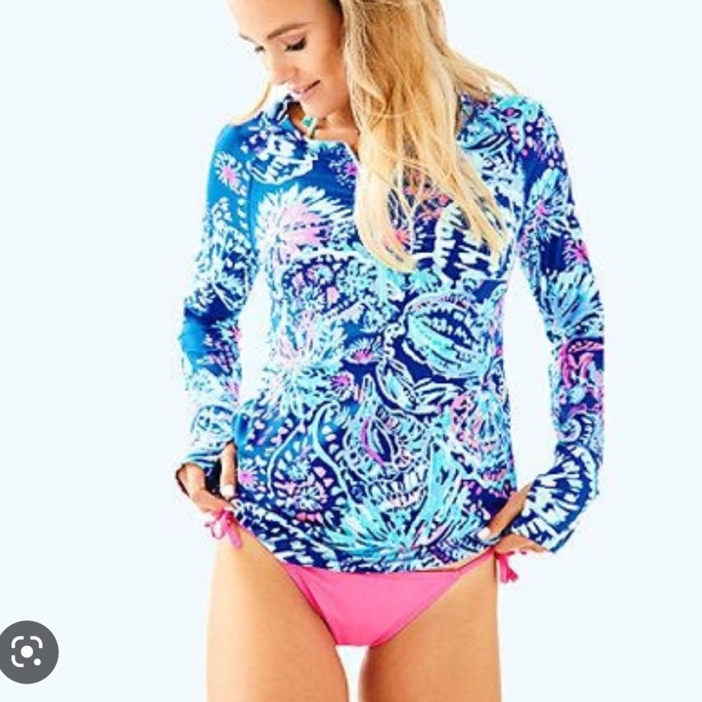 Lilly Pulitzer UPF 50+ Luxletic Delaynee Sunguard Meryl Gypsea Girl size medium